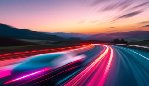 Mobility Lounge Banner for Mobile showing a Blurred Car