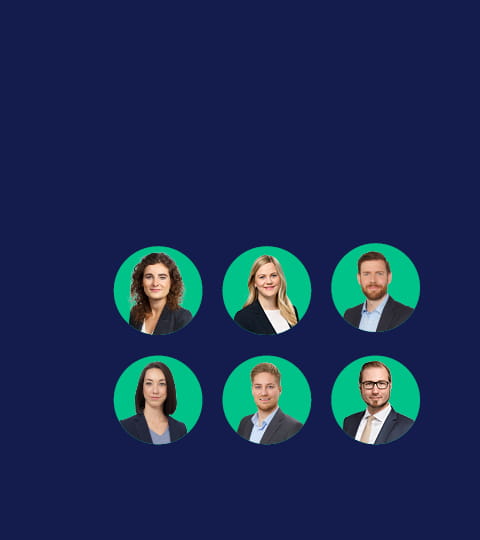Die sechs neuen Salary Partner von Taylor Wessing (Large Desktop Version)