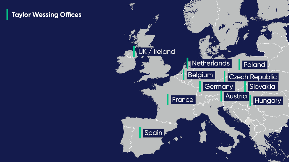 Taylor Wessing European footprint map