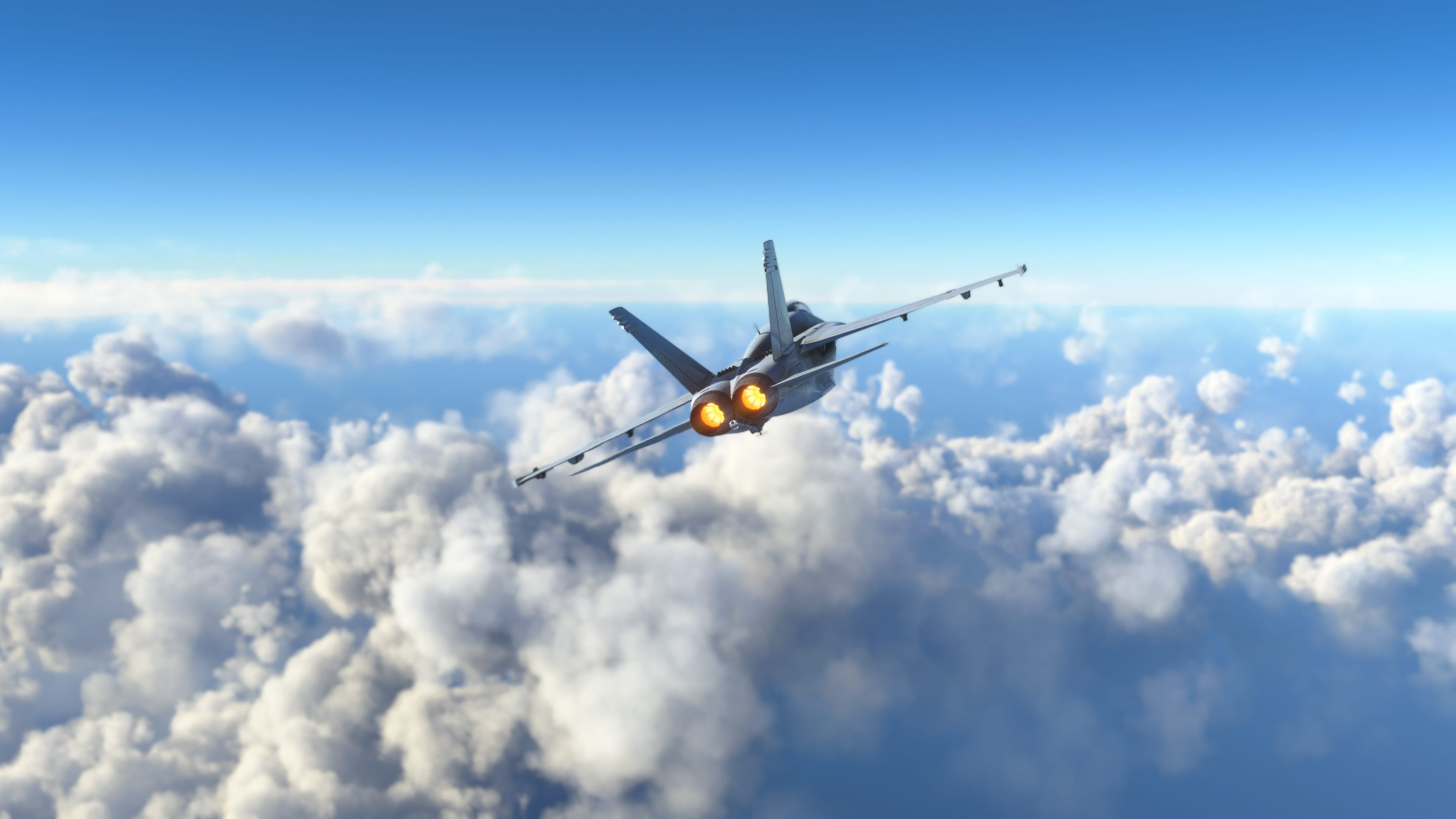 Ein Kampfjet über den Wolken als Symbol für den Verteidigungssektor