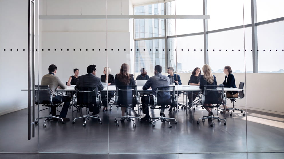 meeting at a conference table