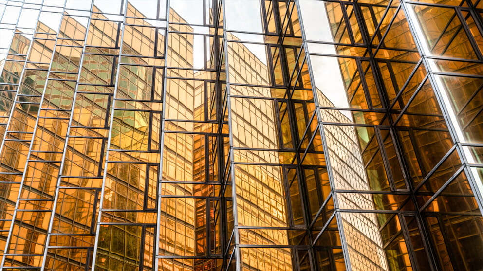 Detail shot of modern architecture facade