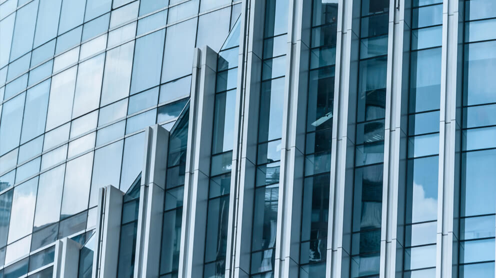 Modern glass skyscraper