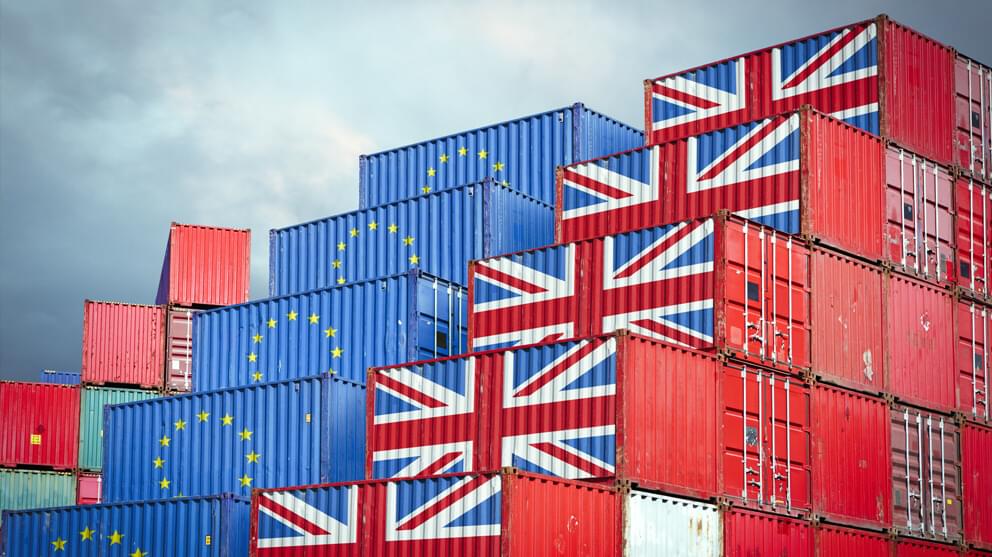 EU and British cargo containers