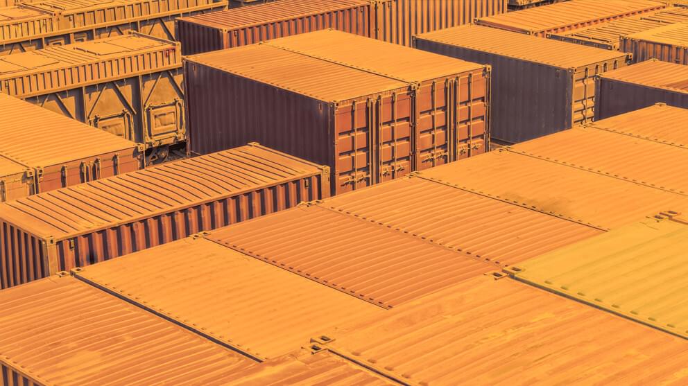 Orange Container Cargo