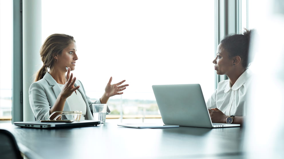 business women having a meeting