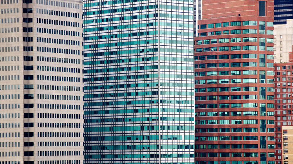 Highrise office buildings facade
