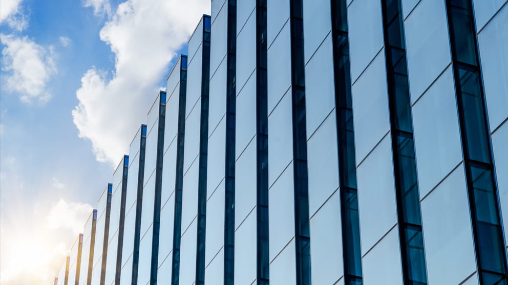 Close-Up Of Modern Office Facade