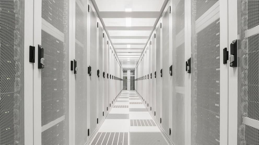 Interior of data centre 