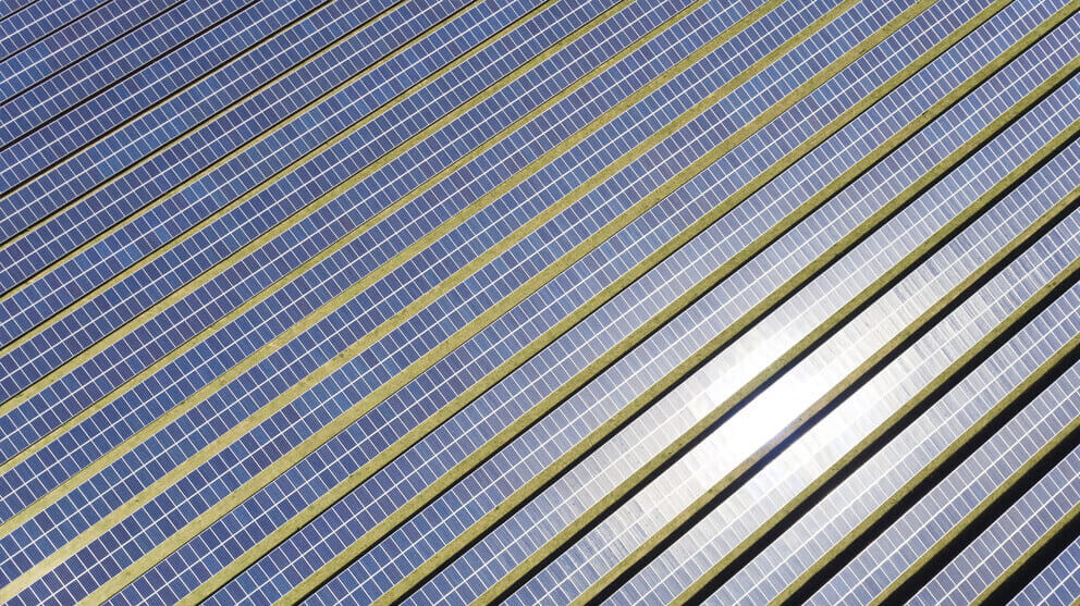 Aerial view of Solar Farm