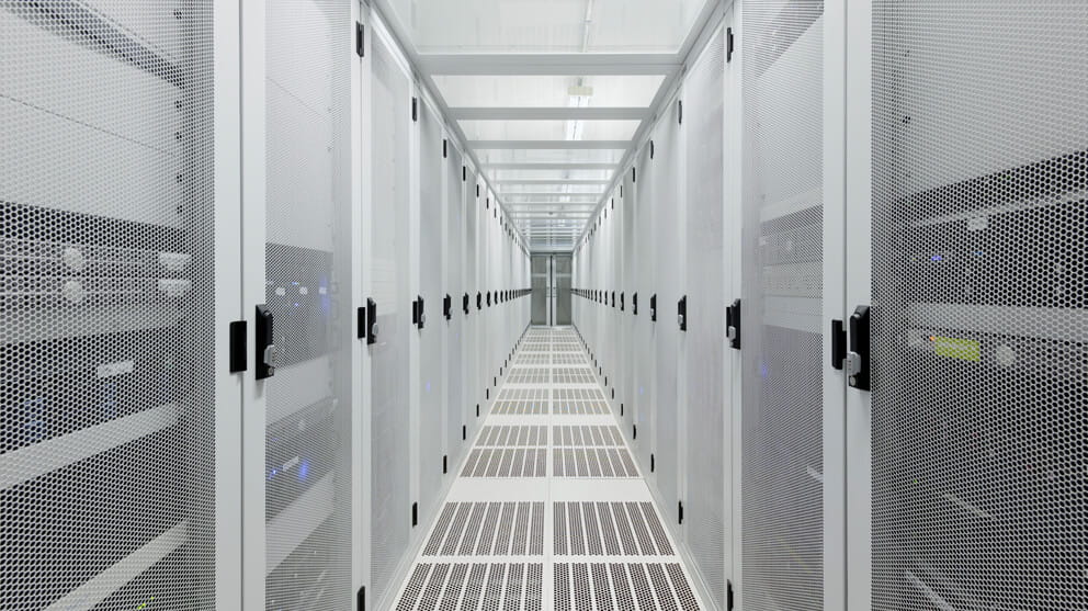 Hallway in server room