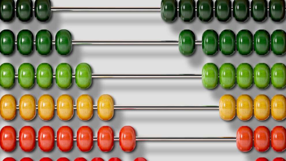 different coloured abacus