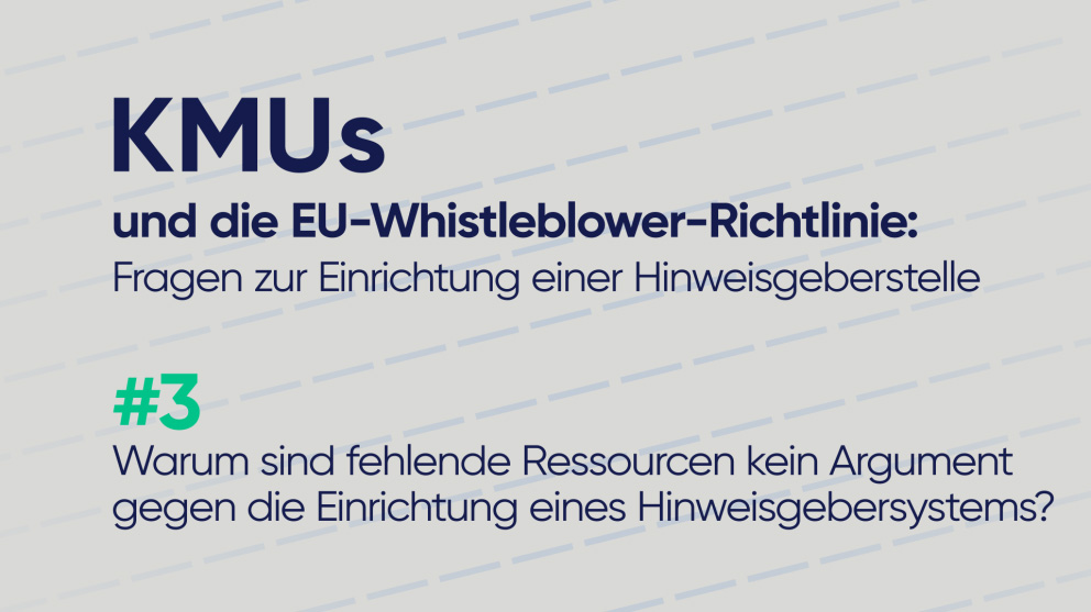 KMUs und die Whistleblower Richtlinie