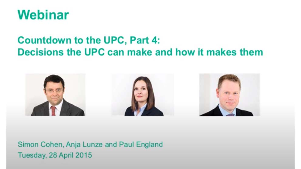 Countdown to the UPC